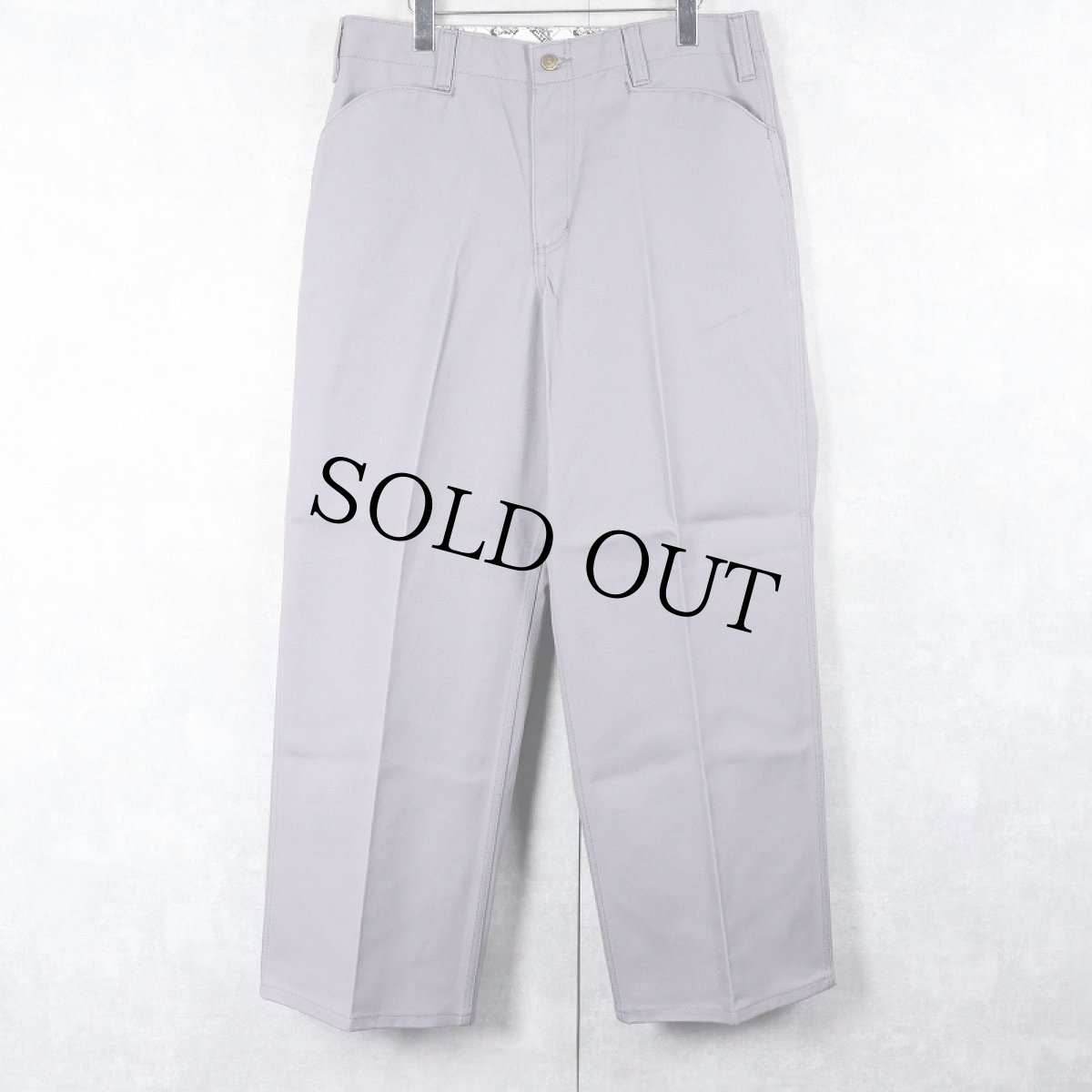 画像3: BEN DAVIS "THE GORILLA CUT" ゴリラカットパンツ LT. GREY フラッシャー付き未使用品 W34 L30 (3)