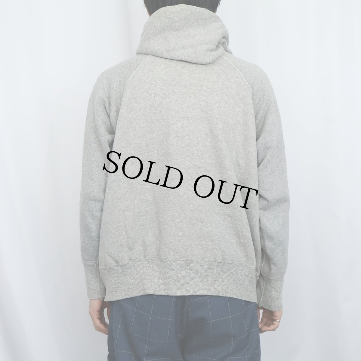 画像3: 60's 裏サーマル 無地ラグランスウェットフーディー  (3)