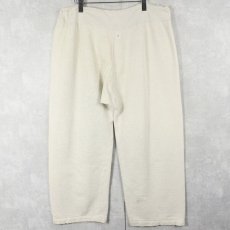 画像2: 40's WWII U.S.NAVY ダブルニー スウェットパンツ L (2)