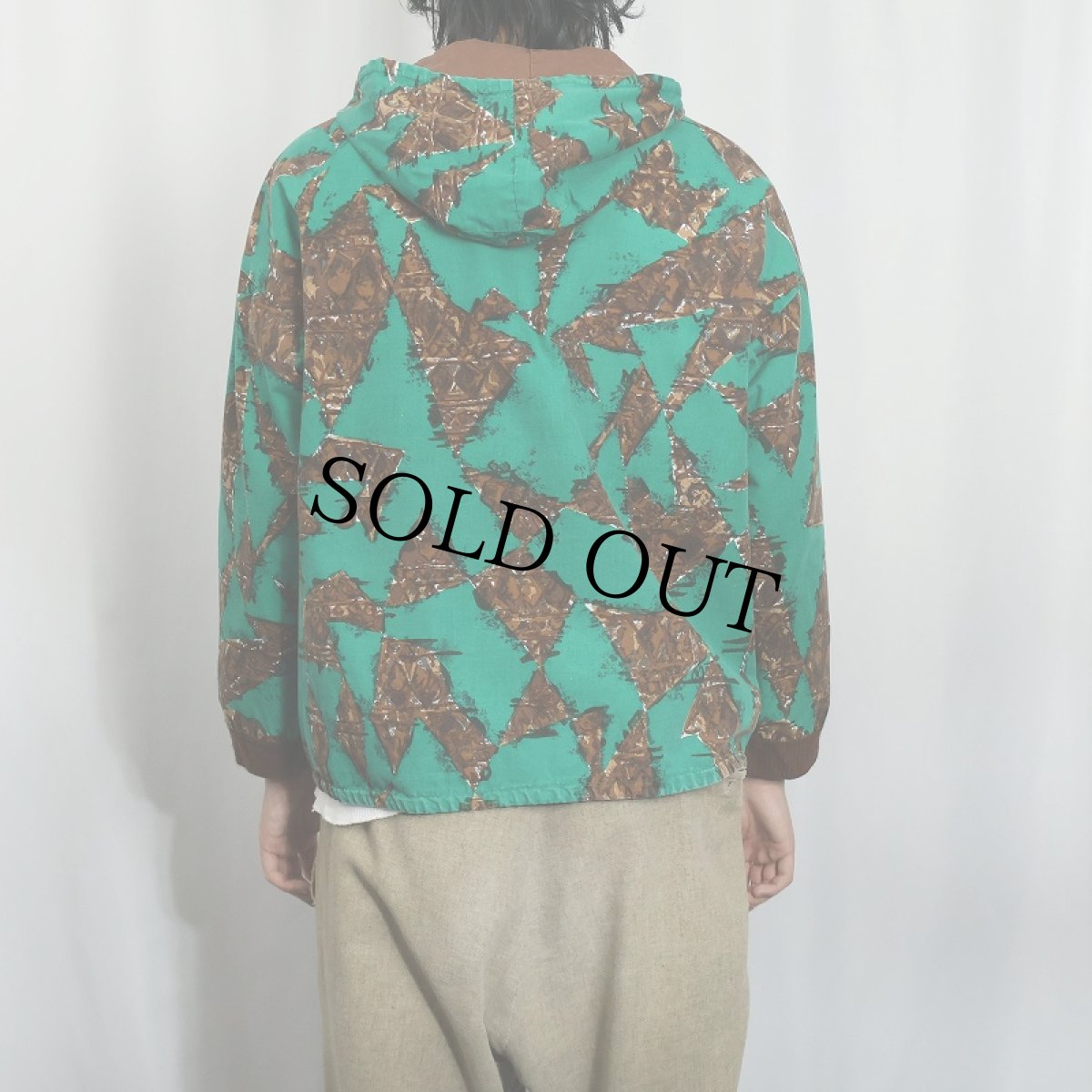 画像4: 〜70's リバーシブル コットンジップパーカー SIZE42 (4)