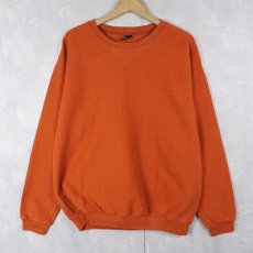 画像1: 90's LANDS'END USA製 前V 鹿の子スウェット L (1)