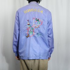 画像4: 60〜70's "GUAM U.S.A." スタンドカラー スーベニアジャケット L (4)