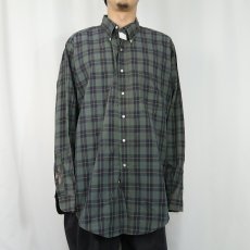 画像2: 80's Brooks Brothers USA製 チェック柄 ボタンダウンコットンシャツ 17 1/2 (2)