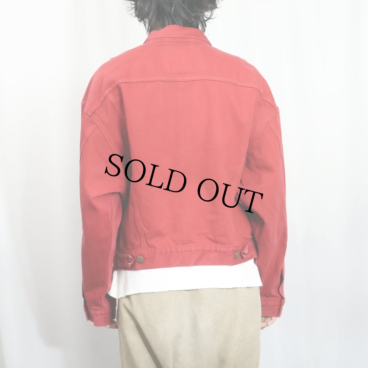 画像3: 90's Levi's 70598 USA製 後染め カラーデニムジャケット M (3)