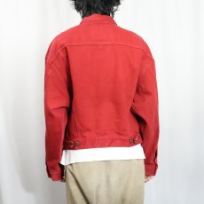 画像3: 90's Levi's 70598 USA製 後染め カラーデニムジャケット M (3)