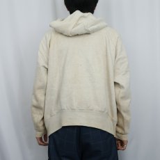 画像3: 50〜60's BRENT 裏サーマル 無地ラグランスウェットフーディー XL (3)