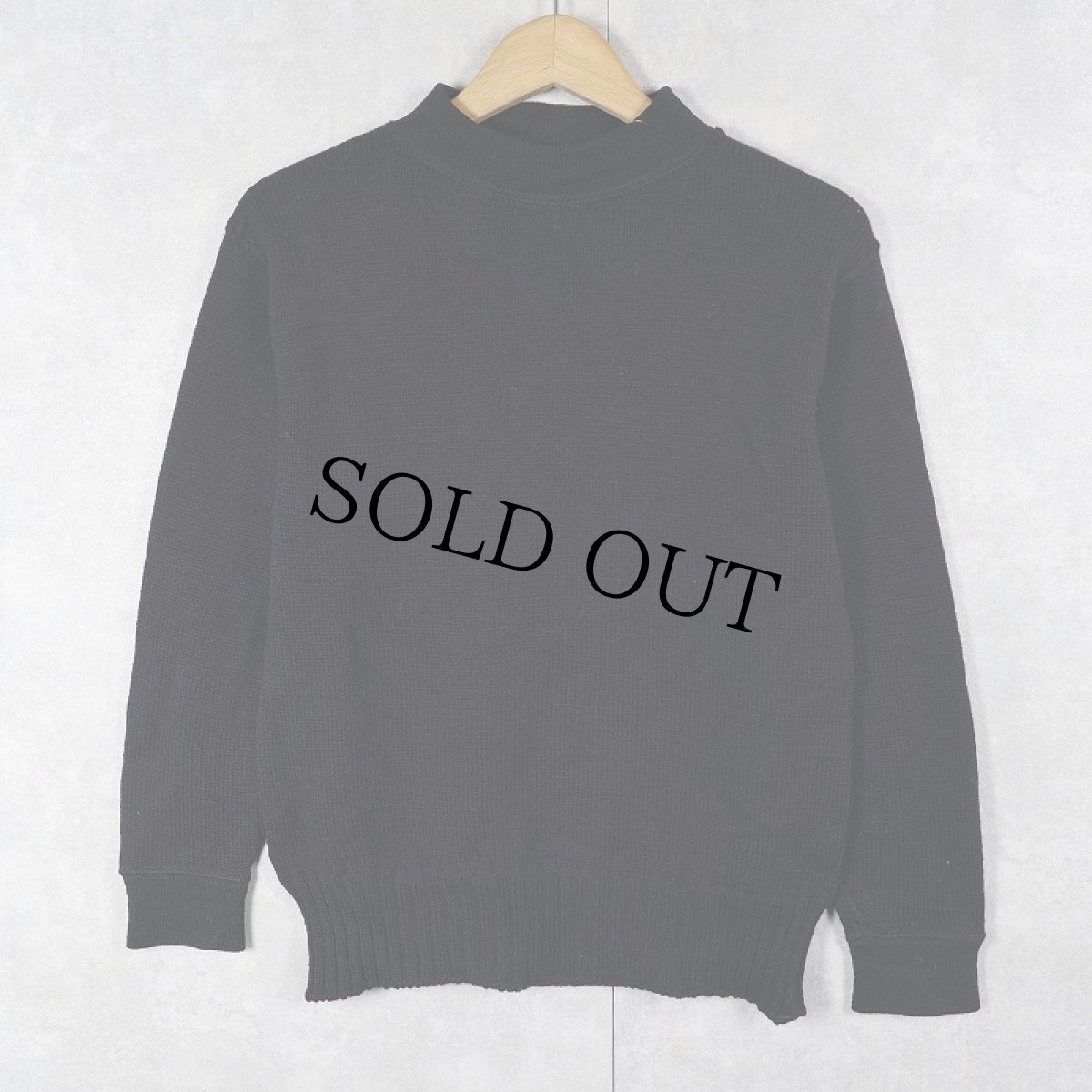 画像1: 40's U.S.NAVY GOBウールニットセーター NAVY  (1)