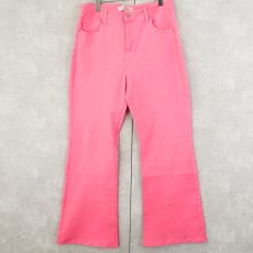 画像3: ネオンカラー ブーツカットデニムパンツ W33 (3)