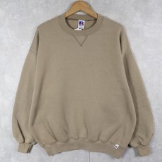 画像1: 90's RUSSELL ATHLETIC USA製 前V 無地スウェット XL (1)