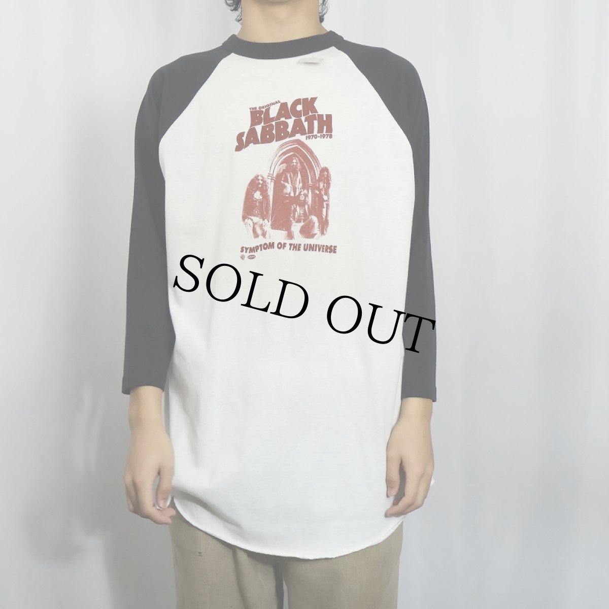 画像2: 2000's Black Sabbath "Symptom of the Universe" ロックバンドラグランTシャツ XL (2)