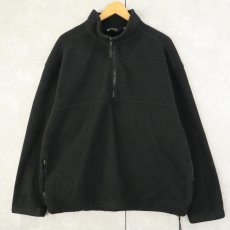 画像1: 90's Eddie Bauer EBTEK ハーフジップ フリースジャケット BLACK L (1)