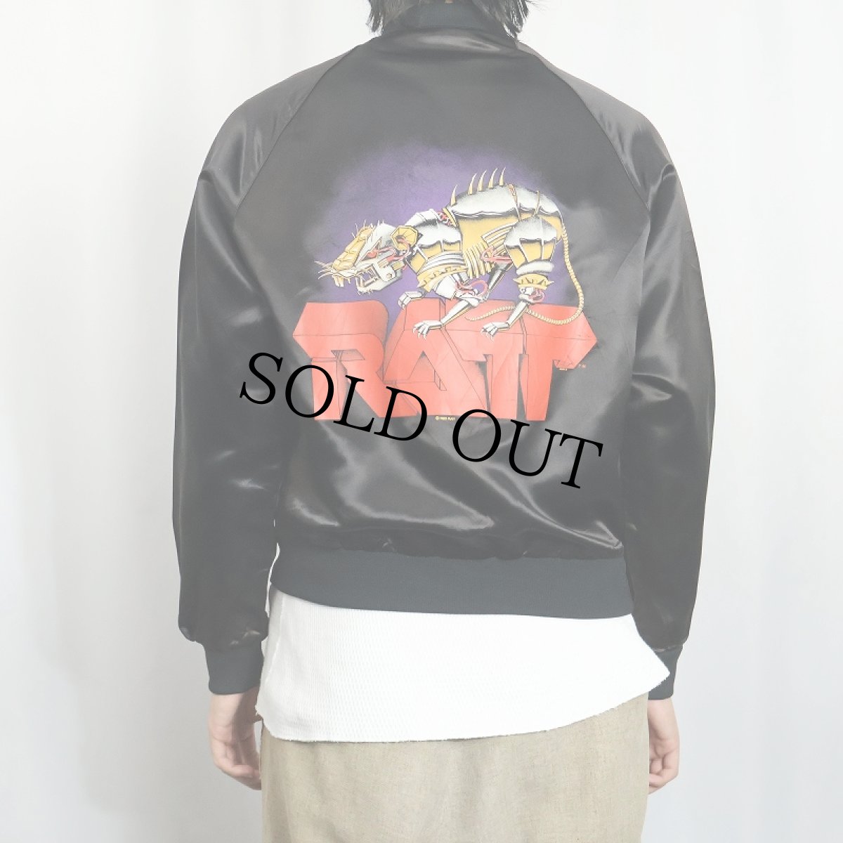 画像4: 1983 RATT メタルバンドサテンジャケット BLACK (4)