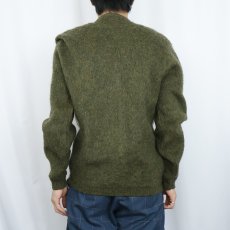 画像3: 60's CAMPUS USA製 チェック柄 モヘアシャギーニットカーディガン M (3)
