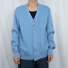 画像2: 70's Jantzen CANADA製 モヘア シャギーニットカーディガン L (2)