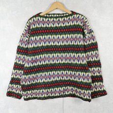 画像1: 60〜70's Original Iceland from Jersey Modeller of Sweden フェアアイル柄 ウールニットセーター (1)