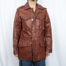 画像2: 70's "M-65 TYPE" レザージャケット SIZE38 (2)