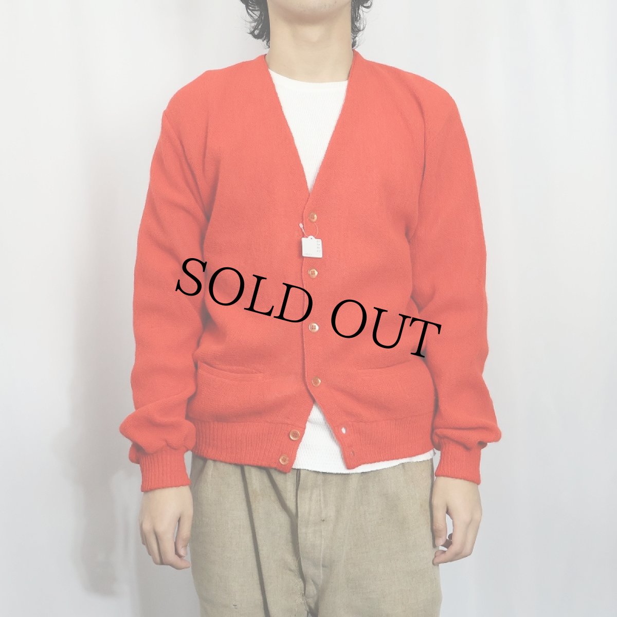 画像2: 60's Rugby STROKE SAVER アルパカニットカーディガン M (2)