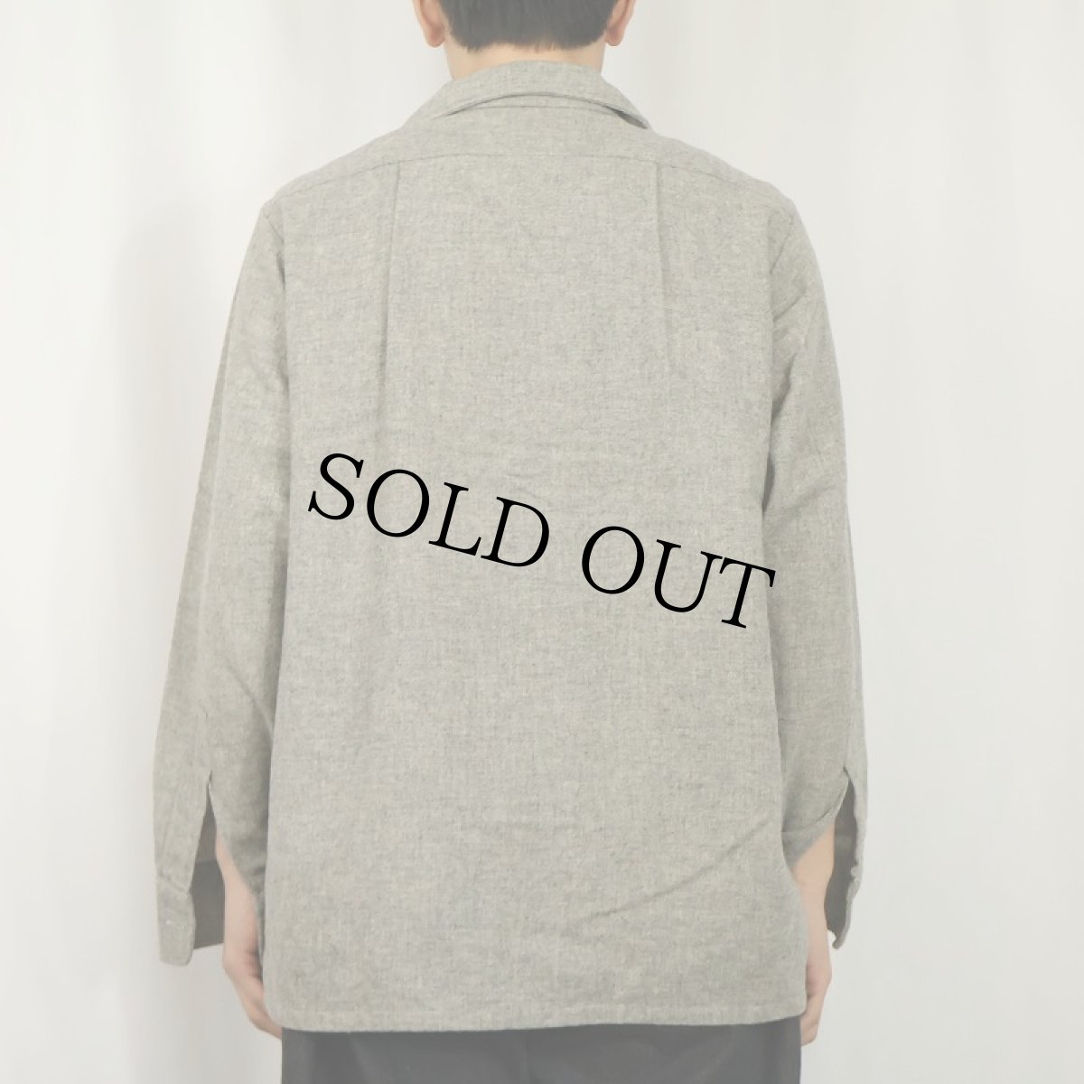 画像3: 50's Levi's チェック柄切り替え ウールオープンカラーシャツ (3)