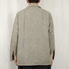 画像3: 50's Levi's チェック柄切り替え ウールオープンカラーシャツ (3)