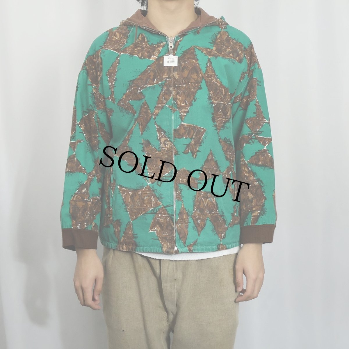 画像3: 〜70's リバーシブル コットンジップパーカー SIZE42 (3)