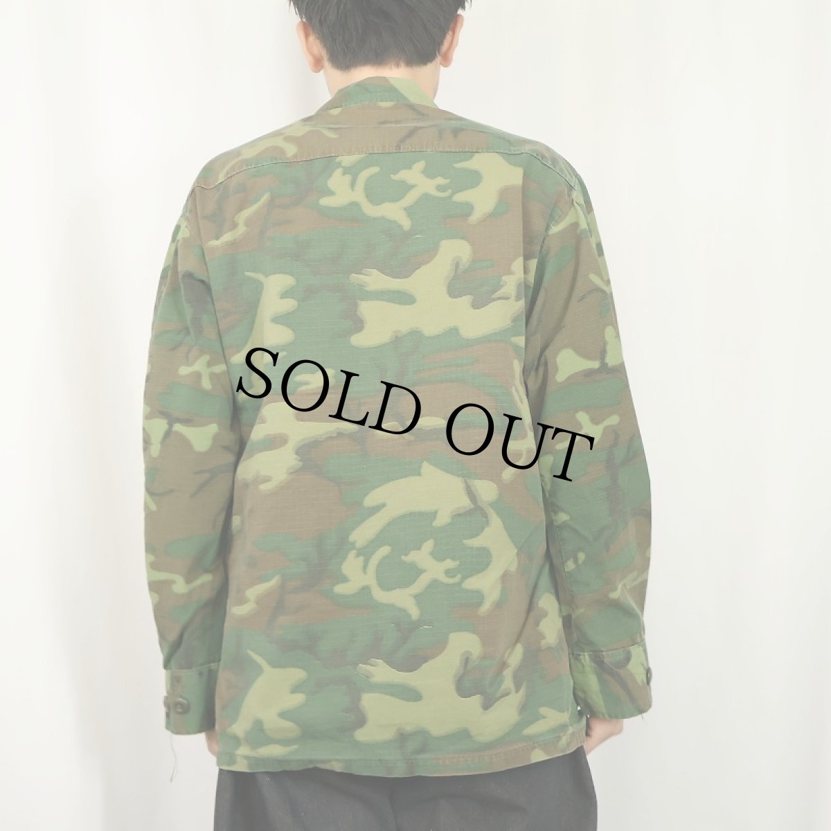 画像3: 60's U.S.ARMY ERDL迷彩 "グリーンリーフ" ファティーグジャケット 5th MEDIUM-SHORT (3)