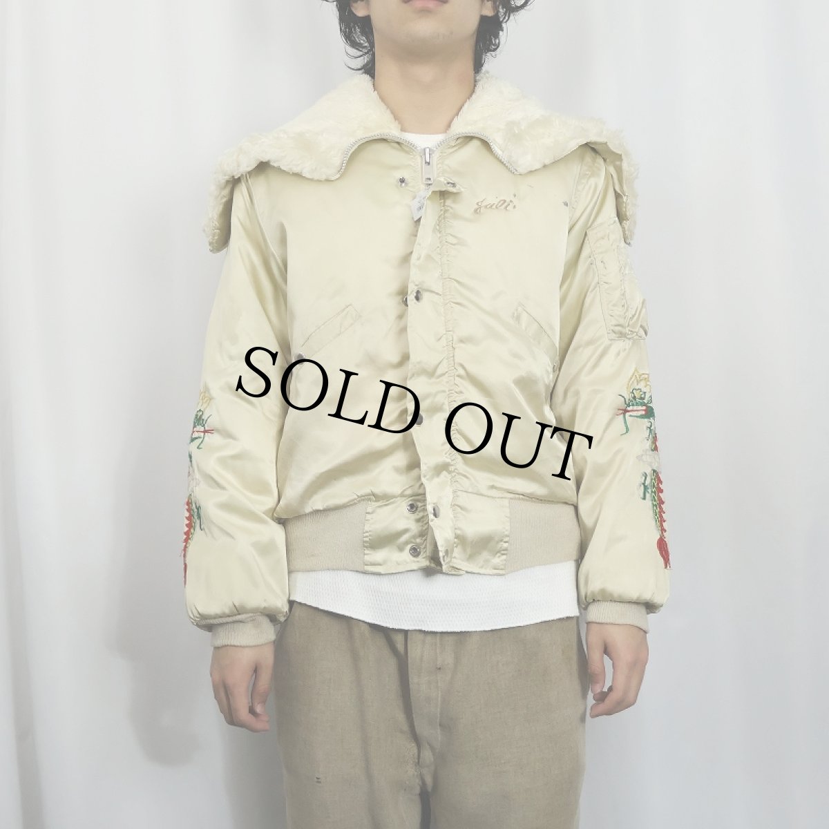 画像3: 80's "KOREA" ラビットフード スーベニアジャケット (3)