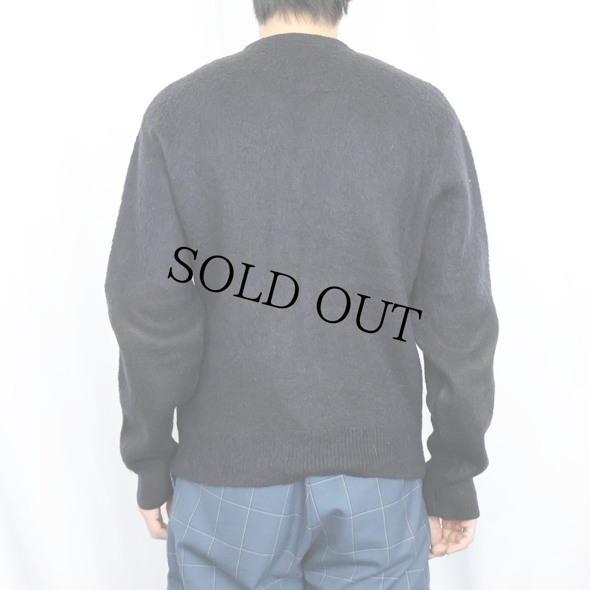 画像3: 60's Sears KINGS ROAD モヘアニットカーディガン BLACK M (3)