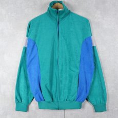 画像1: 70〜80's FRANCE製 フェイクスエード トラックジャケット S (1)