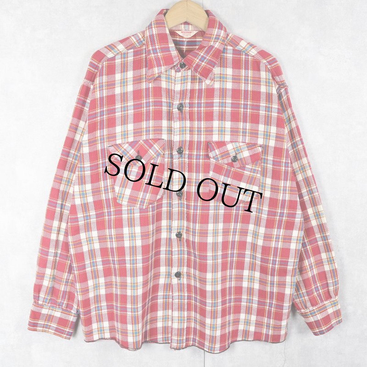 画像1: 70's FROSTPROOF チェック柄 ヘビーネルシャツ SIZE17 (1)