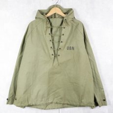 画像1: 40's U.S.NAVY N-2 レインデッキパーカー LARGE (1)