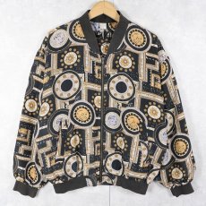 画像1: COCOON 総柄 シルクジャケット M (1)