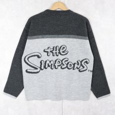 画像2: 2000's the SIMPSONS "BART" キャラクター ジャガード ユーロスキーニットセーター (2)