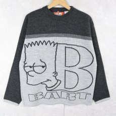 画像1: 2000's the SIMPSONS "BART" キャラクター ジャガード ユーロスキーニットセーター (1)