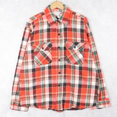 画像1: 70's CLYDESDALE USA製 チェック柄 ヘビーネルシャツ  (1)
