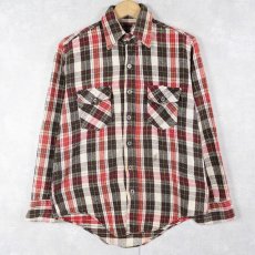 画像1: 70〜80's KINGSPORT チェック柄 ヘビーネルシャツ M (1)