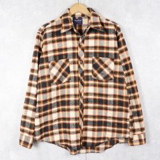 画像1: 70's DeeCee USA製 チェック柄 ヘビーネルシャツ  (1)