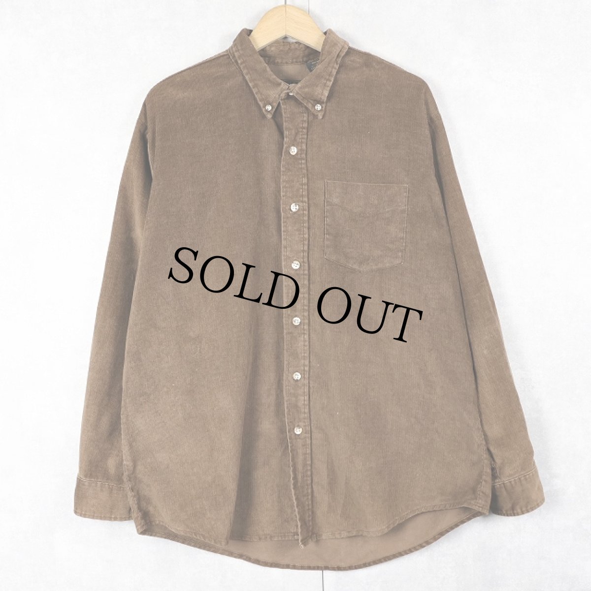 画像1: 80〜90's Eddie Bauer USA製 コーデュロイボタンダウンシャツ L (1)