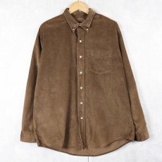 画像1: 80〜90's Eddie Bauer USA製 コーデュロイボタンダウンシャツ L (1)