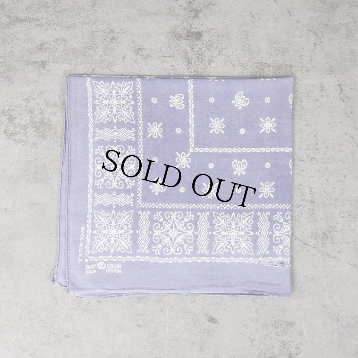 画像1: 70's エレファントブランド USA製 総柄バンダナ 上鼻 (1)