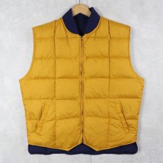 画像2: 80〜90's Eddie Bauer リバーシブル キルティング グースダウンベスト L (2)