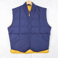 画像1: 80〜90's Eddie Bauer リバーシブル キルティング グースダウンベスト L (1)