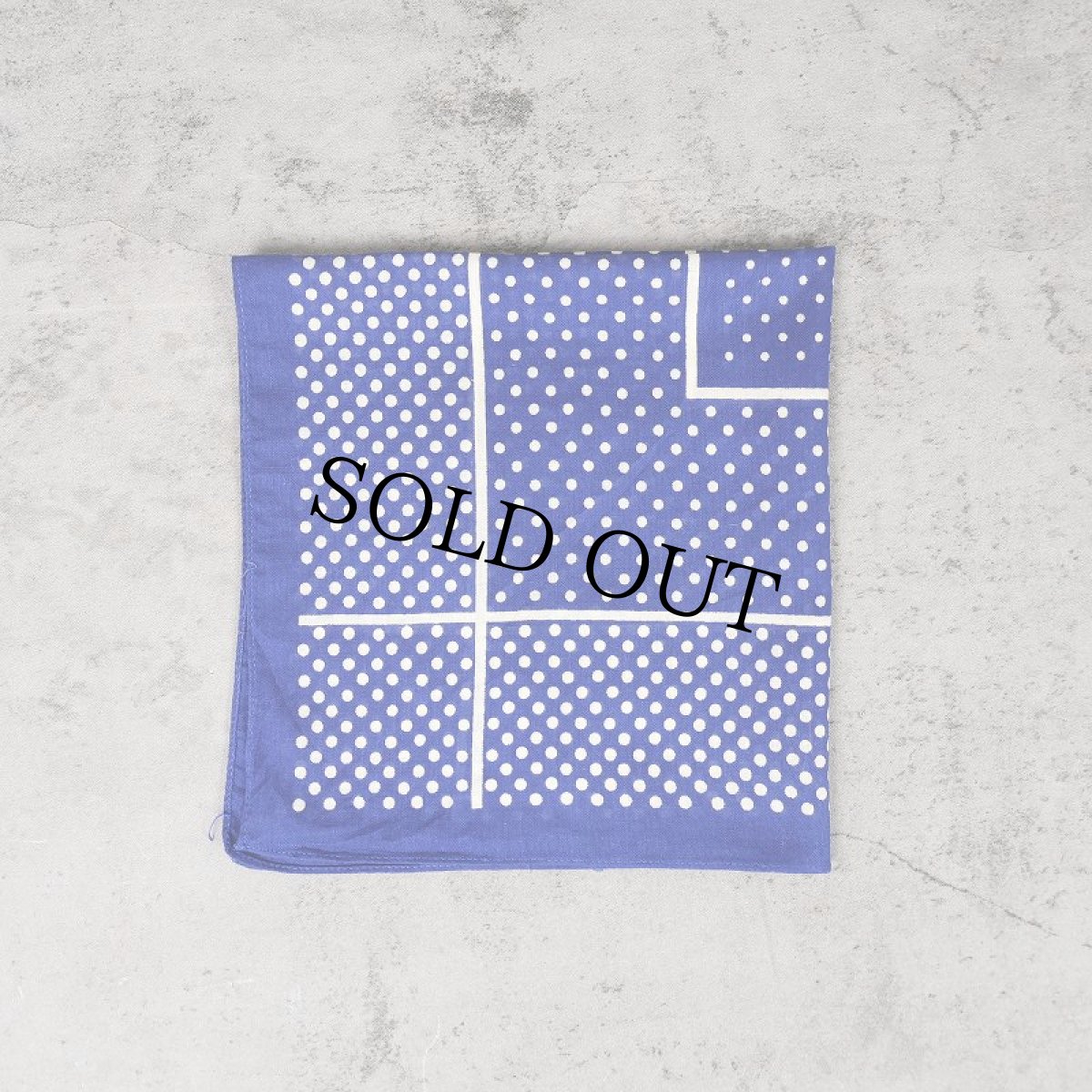 画像1: EURO VINTAGE ドット柄 バンダナ (1)