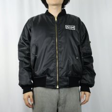 画像5: ROTHCO MA-1 TYPE "NINE INCH NAILS" ロックバンド ロゴ刺繍 フライトジャケット BLACK M (5)