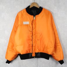 画像3: ROTHCO MA-1 TYPE "NINE INCH NAILS" ロックバンド ロゴ刺繍 フライトジャケット BLACK M (3)