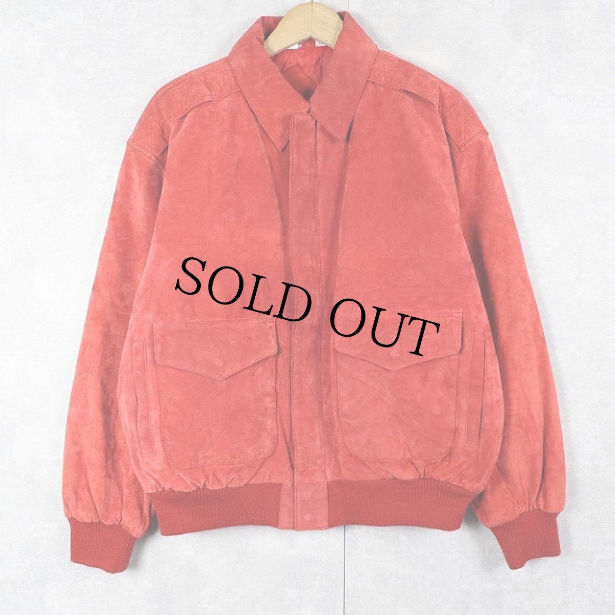 画像1: CopperKey キルティングライナー スエードレザージャケット L (1)