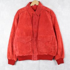 画像1: CopperKey キルティングライナー スエードレザージャケット L (1)