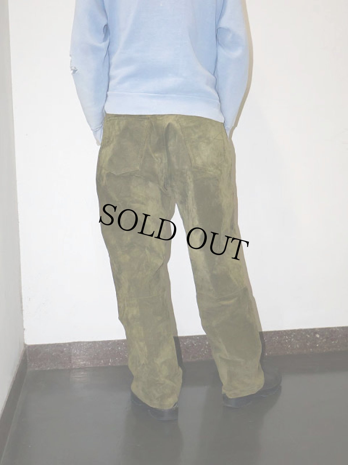 画像2: スエードレザーパンツ W34 (2)