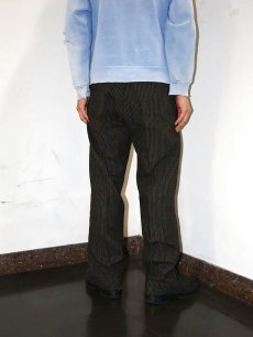画像4: 〜60's ストライプ柄織り ウールスラックス W32 (4)