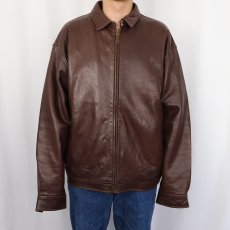 画像2: POLO Ralph Lauren ラムレザー スイングトップ XL (2)