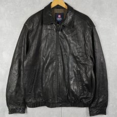 画像1: CHAPS ラムレザー スイングトップ BLACK M (1)